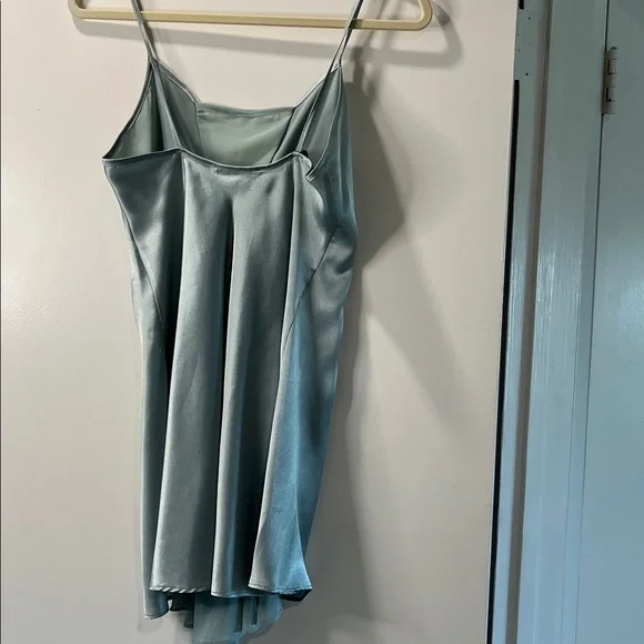 Valentino Intimo Green Satin Chiffon 2 Pc Chemise and Robe. NWOT vintage. - Picture 5 of 13